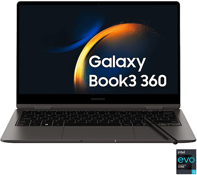 Samsung Galaxy Book3 360 8GB 256, 13,3 pollici, processore Intel® Core I5 1340P (Evo), INTEL Iris Xe Graphics, 8 GB, 256 GB SSD, Graphite