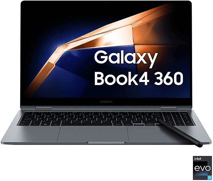 Samsung Galaxy Book4 360, 15,6 pollici, processore Intel® Core I5 120U (Evo), INTEL Iris Xe Graphics , 16 GB, 512 GB SSD, Gray