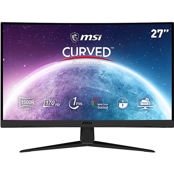 msi g27c5 e2 monitor, 27 pollici, full-hd, 1920 x 1080 pixel