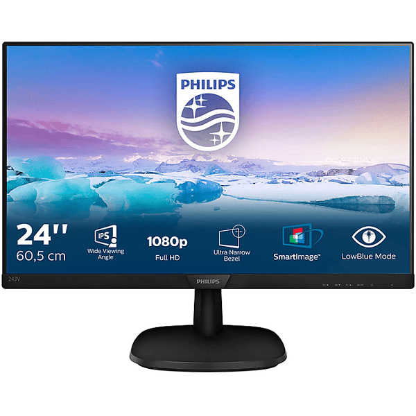 philips 243v7qdab monitor, 24 pollici, full-hd, 56-76 hz