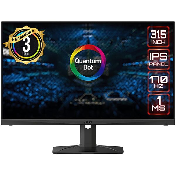 msi mag321qr qd monitor, 31,5 pollici, wqhd, 2560 x 1440 pixel