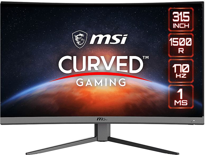 msi g32cq4 e2 monitor, 31,5 pollici, wqhd, 2560 x 1440 pixel