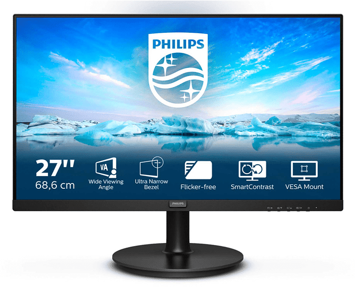 philips 271v8la/00 monitor, 27 pollici, full-hd, 1920 x 1080 pixel