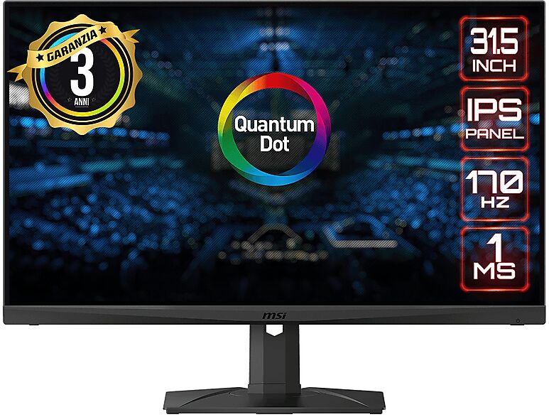 msi mag321qr qd monitor, 31,5 pollici, wqhd, 2560 x 1440 pixel