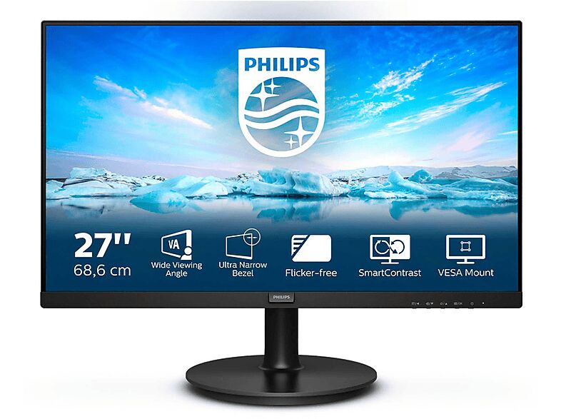 Philips 271V8LA/00 MONITOR, 27 pollici, Full-HD, 48-75 Hz