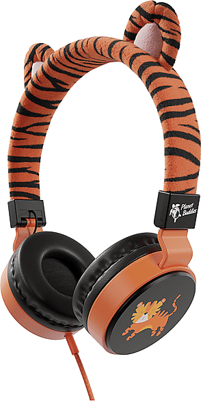 urbanista planet buddies cuffie cuffie, tiger furry - wired orange/arancione