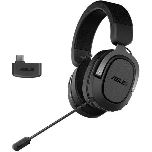 asus tuf gaming h3 wireless cuffie gaming, nero