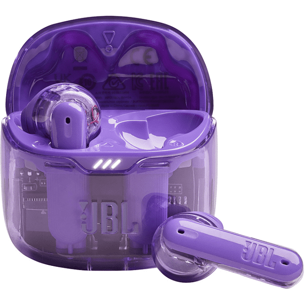 jbl tune flex ghost auricolari wireless, viola trasparente