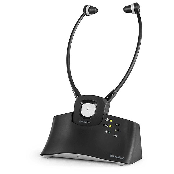 meliconi hp steto digital cuffie wireless, nero/ plastica