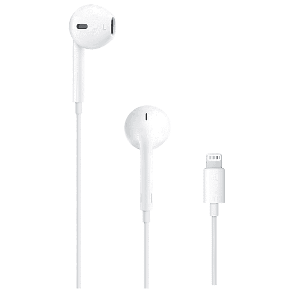 apple earpods with lightning auricolari, white