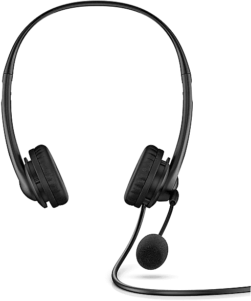 hp cuffie stereo 3.5 mm pc, nero