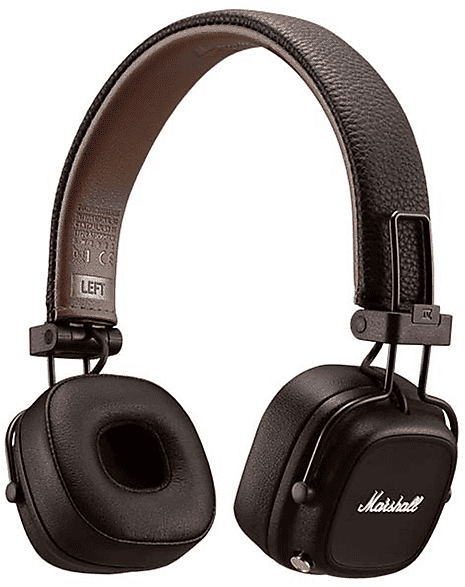 marshall major iv cuffie wireless, brown