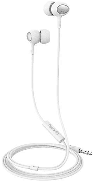 CELLY STEREO EAR 3.5MM ROUND AURICOLARI, BIANCO