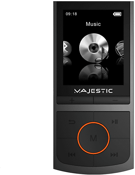 majestic lettore mp4  bt-8057r 8gb bkrd