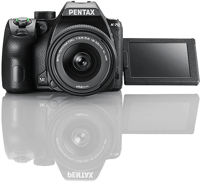 pentax fotocamera reflex  k-70 black kit dal18-55wr