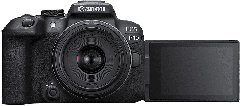 canon fotocamera mirrorless  eos r10 + rf-s 18-45mm