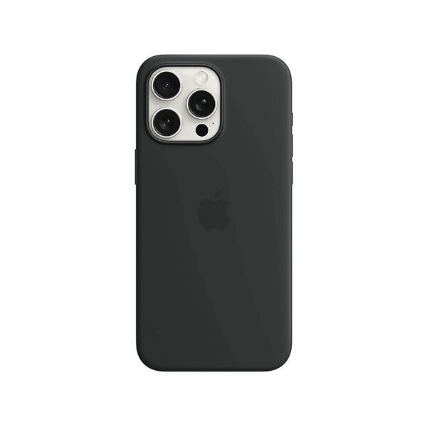 apple custodia magsafe in silicone per iphone 15 pro max - nero