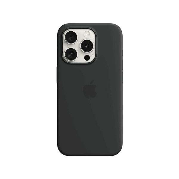 apple custodia magsafe in silicone per iphone 15 pro - nero