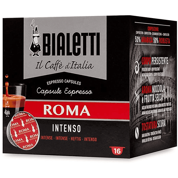 bialetti capsule espresso roma box 16 capsule roma