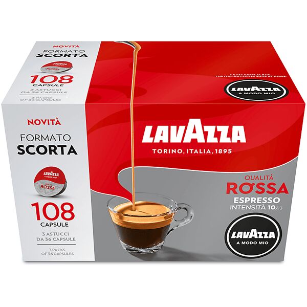 lavazza capsule originali  per macchine espresso a modo mio q rossa 108 caps, 0,81 kg