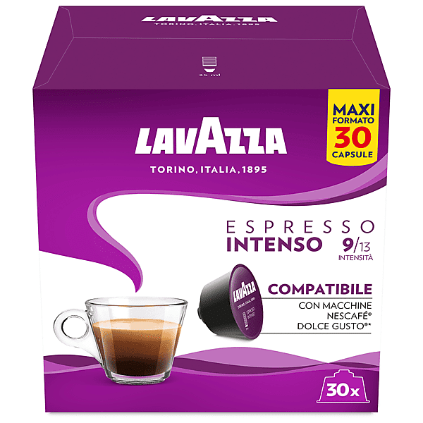 lavazza capsule  espresso intenso per macchine nescafè dolcegusto dolcegusto intenso 30caps, 0,24 kg