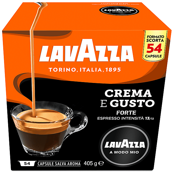 lavazza capsule  caffè crema e gusto forte gusto forte 54 caps, 0,405 kg