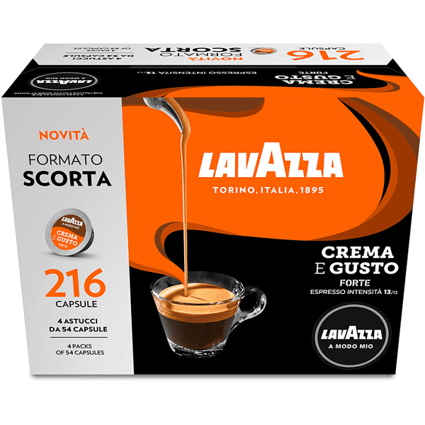 lavazza capsule  caffè crema e gusto forte crema&gusto forte 216caps, 1,62 kg