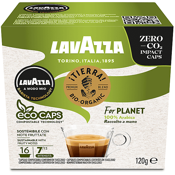 lavazza capsule  per macchine da caffè a modo mio tierra planet compost 16c, 0,158 kg