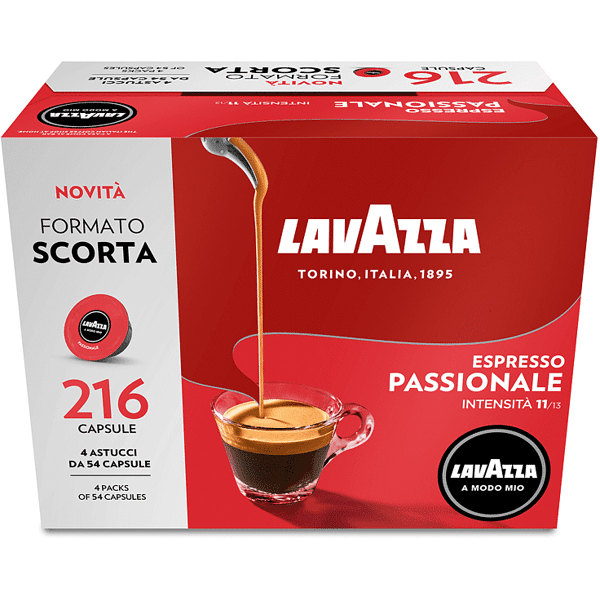 lavazza capsule  per macchine da caffè a modo mio passionale 216 capsule, 1,62 kg