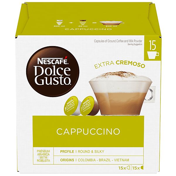 nescafe' dolce gusto capsule dolce gusto cappuccino, 30 capsule ndg cappuccino magnum