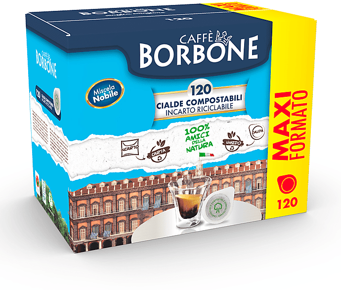 caffe borbone caffè in cialde e.s.e miscela nobile 120pz