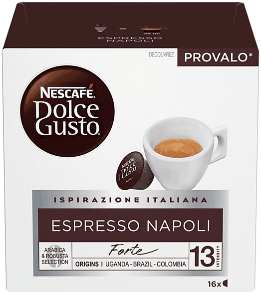 nescafe' dolce gusto capsule dolce gusto espresso napoli ndg espresso napoli, 0,128 kg