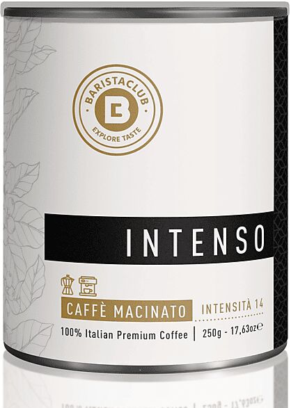 barista club caffè macinato intenso intenso macinato 250gr, 0,25 kg