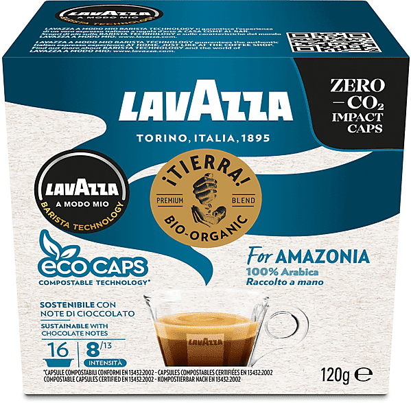 lavazza capsule  per macchine da caffè a modo mio tierra amazonia compos 16, 0,158 kg