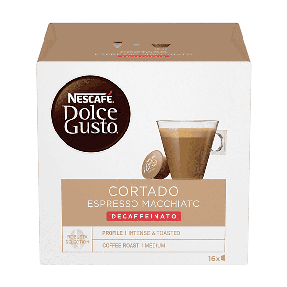 nescafe' dolce gusto capsule dolce gusto cortado decaffeinato ndg cortado decaffeinato