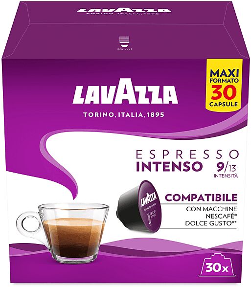 LAVAZZA Capsule  Espresso Intenso per macchine Nescafè DolceGusto DOLCEGUSTO INTENSO 30CAPS, 0,24 kg