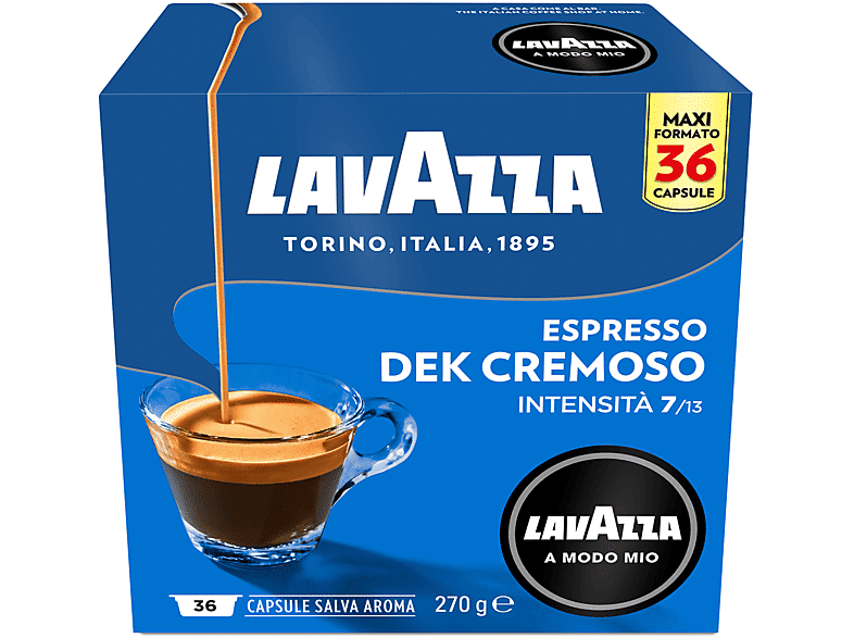 LAVAZZA Capsule  Dek Cremoso per Macchine Espresso A Modo Mio DEK CREMOSO 36 CAPS, 0,27 kg