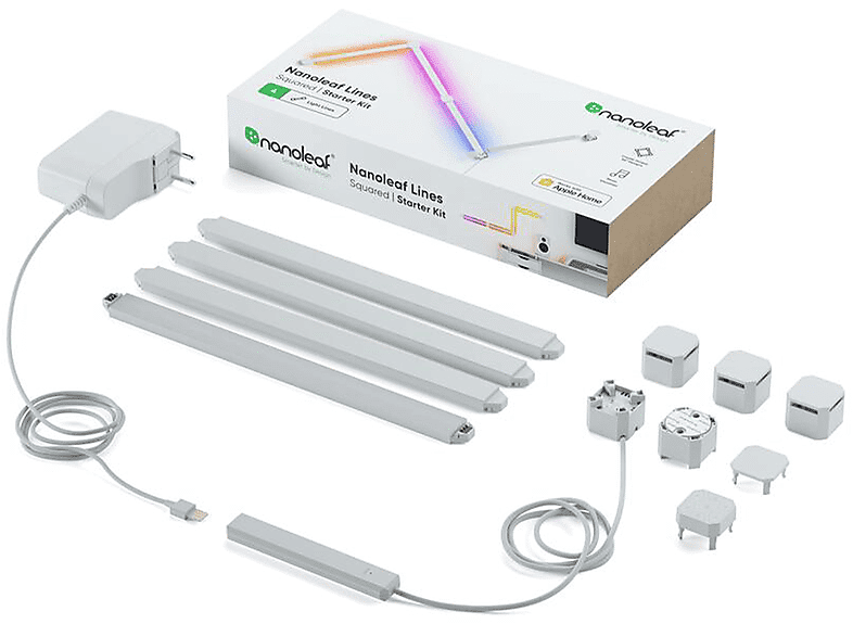 NANOLEAF STRISCE LUMINOSE  LINES SQUARED STARTER 4PK