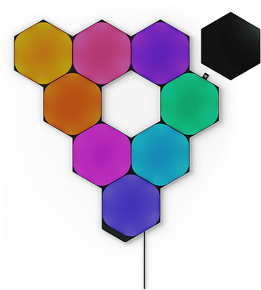 NANOLEAF PANNELLI LUMINOSI  Hexagons black starter x9