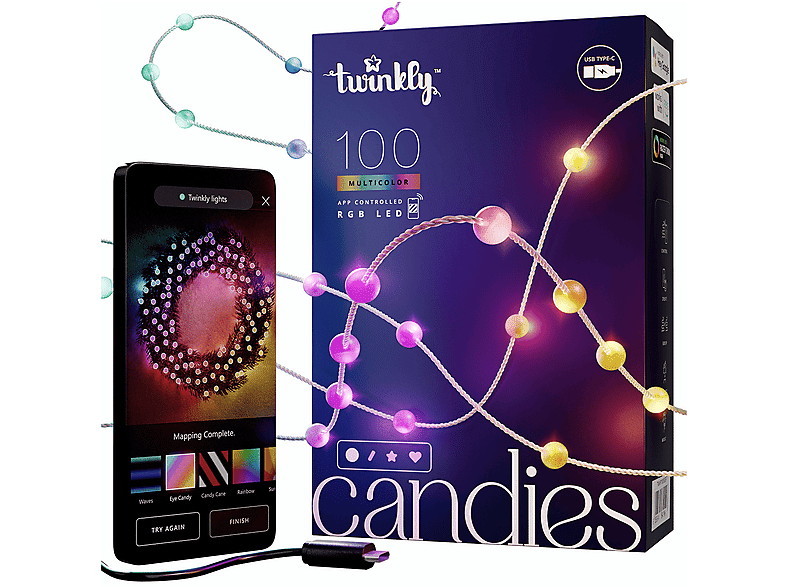 TWINKLY LIGHT STRIP  CANDIES PEARLS 100