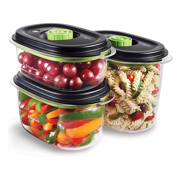 foodsaver set contenitori salva freschezza per sottovuoto  3 contenitori salvafres.