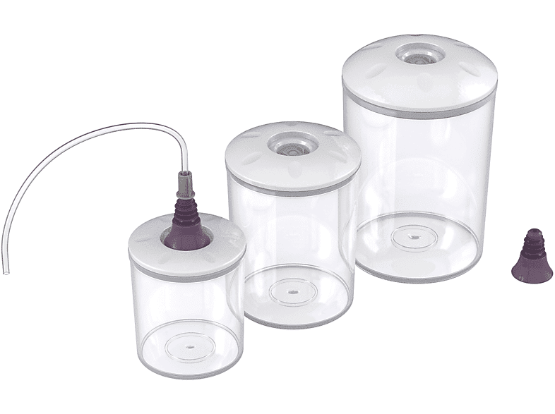 MAGIC VAC Set contenitori Family con coperchio + tappo bottiglia  SET 3 CONTENIT.+TAPPO BOT