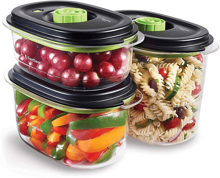 FOODSAVER Set Contenitori Salva Freschezza per sottovuoto  3 CONTENITORI SALVAFRES.