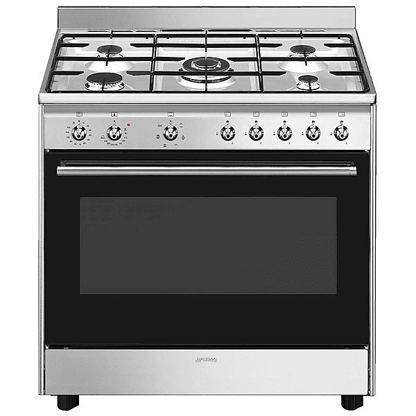 smeg cucina cx90gm, piano cottura a gas, zone 5, classe a