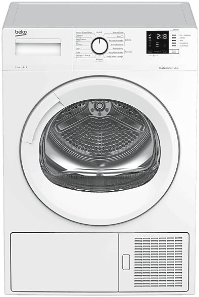 beko drx923w asciugatrice, 9 kg, 54 cm, classe a++