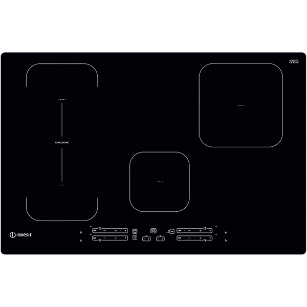 indesit piano cottura a induzione  ib 21b77 ne, 4 zone cottura, 77 cm x 51