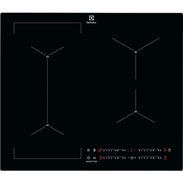 electrolux piano cottura a induzione  eis62449c, 4 zone cottura, 59 cm x 52