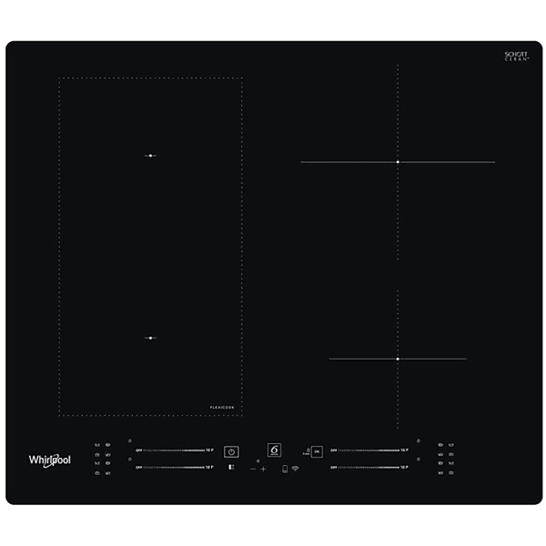 whirlpool piano cottura a induzione  wl s2260 ne, 4 zone cottura, 59 cm x 51