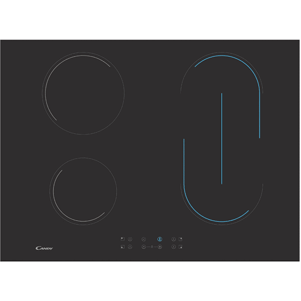 candy piano cottura  ch74bvt, 4 zone cottura, 70 cm x 52