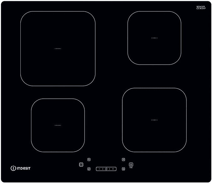 indesit piano cottura a induzione  is 83q60 ne, 4 zone cottura, 59 cm x 51